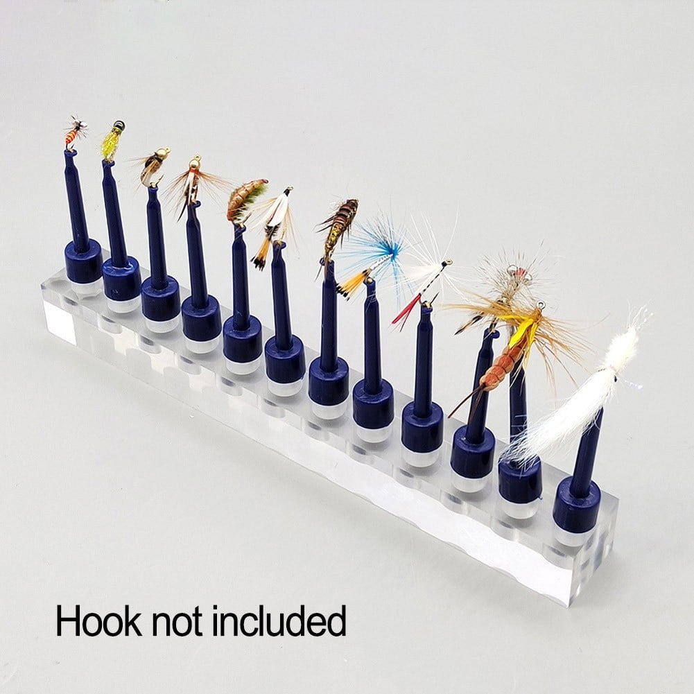 Clupup Fishing Lure Acrylic Display Stand for Fly Fishing Hook