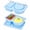 Blue, variant on NOGIS Reusable Snack Containers with Lids Silicone, Double Compartment Snackle Box Container, Silicone Condiment Containers with Lids for Snack Sauce (Khaki, Excluding Spoon)