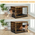 thumbnail image 6 of Arlopu Dog Crate Furinture, Side End Table Wooden Dog Cage with Double Doors Dog Kennel Indoor for Large/Medium/Small Dogs, 6 of 9