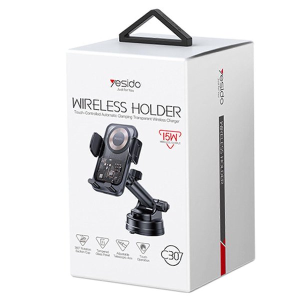 15W Fast Wireless Charger Phone Holder Strong Magnetic Stable Grip Hands-Free Navigation Aid