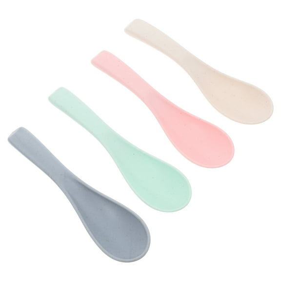 GAXIRE 4Pcs Baby Feeding Spoons Foodgrade Material For Infants Toddlers Mealtime Reusable