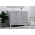 thumbnail image 2 of 42 inch Single Bathroom Vanity in Gray with Backsplash, 2 of 8