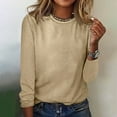 thumbnail image 2 of Clearance under 10.00 LYXSSBYX Sweatshirts for Women Loose Fit Clearance Fashion Women Casual Long Sleeve Round Neck Loose T-Shirt Blouse Tops, 2 of 4