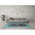 thumbnail image 3 of Ahgly Company Indoor Square Persian Light Blue Traditional Area Rugs, 8' Square, 3 of 4