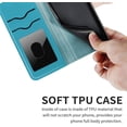 thumbnail image 3 of Compatible with iPhone 13 Mini Wallet Case Women Leather Flip with Wrist Strap Kickstand Magnetic Shockproof with Card Holder Protective Case for iPhone 13 Mini 5.4 inch Life Tree Blue, 3 of 7