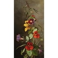 thumbnail image 2 of Maria Klass-Kazanowska 9x14 Black Ornate Wood Framed Double Matted Museum Art Print Titled: Flowers - Nasturtiums (1895), 2 of 5