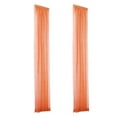 thumbnail image 2 of PALIFEUR Sheer Curtains 78.8 Inches Long 2 Panels Set, Transparent Window Curtains for Living Room Bedroom, Rod Pocket Voile Curtain & Drapes, Orange, 31.5" x 78.8", 2 of 5