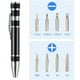 thumbnail image 4 of Herramienta Práctica de Destornillador de Pluma de 12 Piezas Destornillador de Bolsillo Magnético 8 En 1 Herramientas de Reparación de Mini Gadgets Multifunción (Negro), 4 of 5