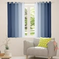 thumbnail image 6 of (2 Panels, 52 x 63 Inch Navy Blue and White Darkening Drapes Gradient Style Curtains for Bedroom for Kids Women Men Ombre Printed 30%-50% Blackout Curtains Geometric Window Treatments, 6 of 8