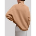 thumbnail image 5 of Women'S High Neck Sweaters Loose Fit Fall Winter Pullover Jumper Tops Camel S, 5 of 6