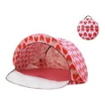 thumbnail image 3 of Beach Sun Shade Tent Easy Setup Quick Opening Zipper Door Portable Sun Shelter Pink Strawberry, 3 of 9
