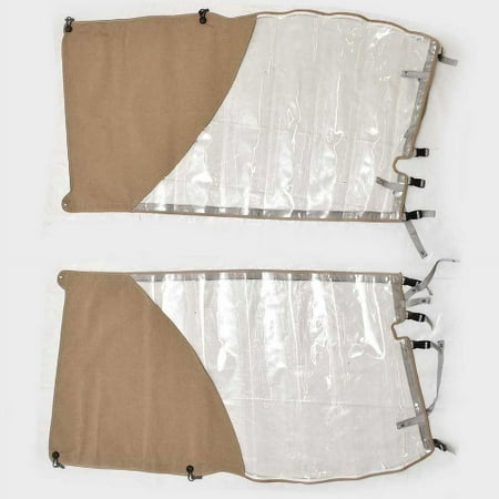 Parker Boat Side Wing Curtains 166504 | 2520 2820 T-Top Toast Tweed 2PC