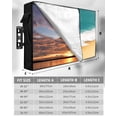 thumbnail image 7 of Outdoor TV Cover 60 to 65 Inch Weatherproof, Teal Orange Beach Waterproof TV Screen Protector for Outside Decor with Zipper and Pocket 58"L x 37"H , Abstract Watercolor Wave, 7 of 7