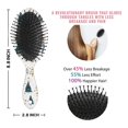 thumbnail image 6 of Blue and Gold Christmas Tree Pattern Hair Brush,Girls Detangling Hair Brush,Glide Through Tangles with Ease for Wet & Dry Hair,8.8"X2.8", 6 of 7