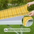thumbnail image 6 of Yellow Lemon Fruit Shapes Orange Pattern Square Fitted Tablecloth with Elastic Edge,Square Table Cover,Washable Elastic Table Cover for Home Kitchen Party Decor 34"x34", 6 of 6