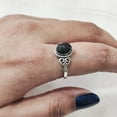thumbnail image 6 of Natural Black Tourmaline Ring, Raw Black Tourmaline Gemstone Ring, October Birthstone, Tiny Bohemian Ring, 925 Sterling Silver, Womens Ring, Christmas Handmade Statement Jewelry, Rough Tourmaline, 6 of 9