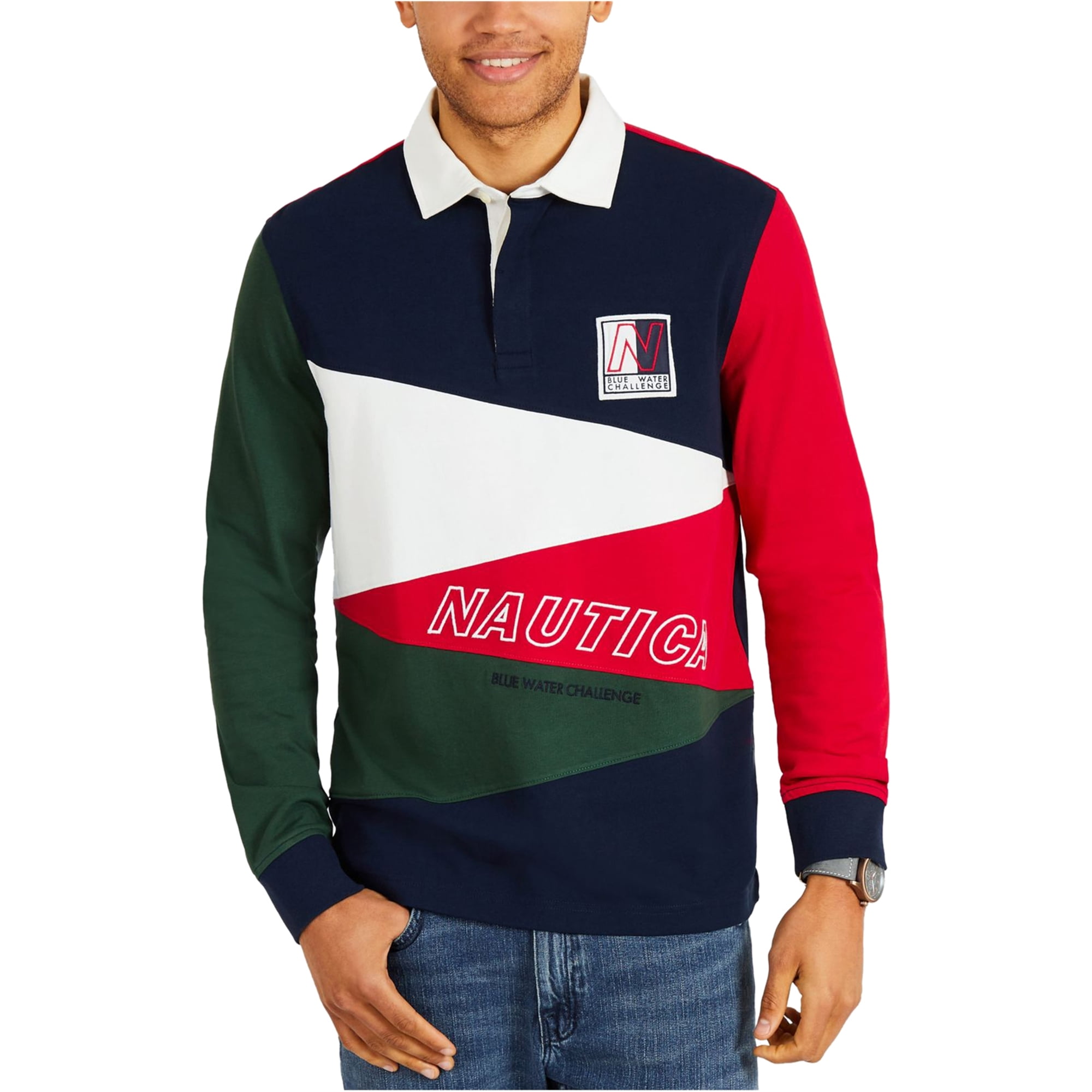 Buy Nautica Mens Diagonal Pcd Rugby 