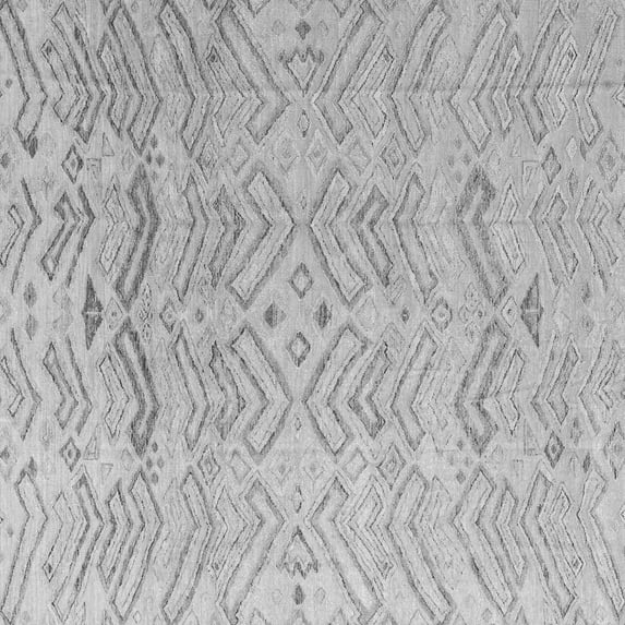Ahgly Company Indoor Square Solid Gray Modern Area Rugs, 3' Square