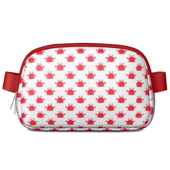 Sac Banane Crabe Coloré – Sac de Taille Artistique Aquarelle Vie Marine avec Design Marin et Plage – Sac Ceinture de Voyage Léger pour Festivals et Trajets