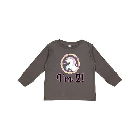 

Inktastic 2nd Birthday Unicorn Party Girls Gift Toddler Toddler Girl Long Sleeve T-Shirt