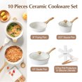 thumbnail image 3 of SENSARTE Ceramic Nonstick Pots and Pans Set, 10Pcs Healthy Non Stick Cookware Set with Pots Protectors, Induction Kitchen Cookware Sets White, 3 of 11