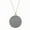 Gray, variant on Silver Plated Round Pendant Necklace Circle Disk Long Chain Women Jewelry