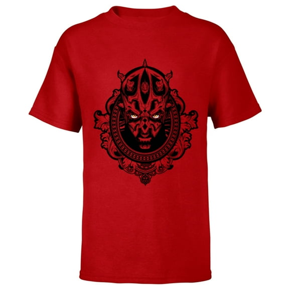 Star Wars Darth Maul Immortal - Short Sleeve T-Shirt for Kids - Customized-Red
