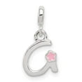thumbnail image 3 of 925 Sterling Silver Letter G Shaped with Enamel Pendant, 3 of 3