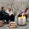 thumbnail image 6 of Towallmark Fire Pits for Garden, 35.4 Inch Smokeless Fire Pit, 304 Stainless Steel Wood Burning Fireplaces with Removable Ash Pan & Stand, Portable Safe Burning Firepit, 6 of 8