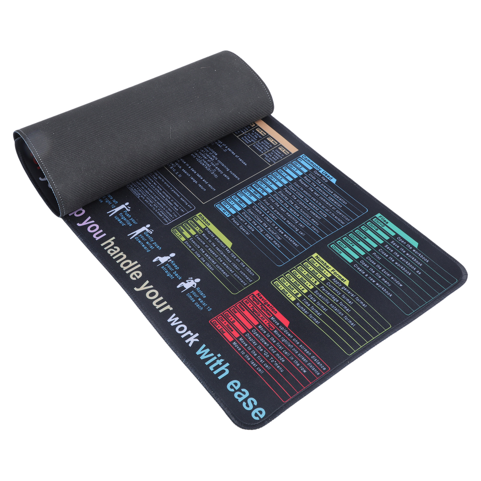 Desk Pad with Word Function Key Providing Spacious and Waterproof Surfaces for Office and Gaming