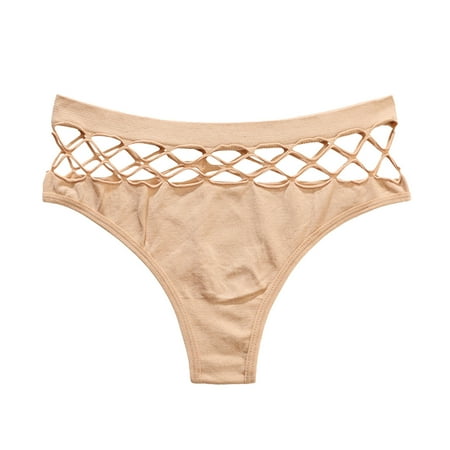 

IROINNID Underwear For Women At Hip Seamless Sexy Stretch Mesh Panties T Panties Mid Oversize Panties Solid Color Panties