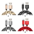 thumbnail image 1 of pitrice Charging Cable Type-C Fast Charger Cord Nylon Braided Data Wire Phone Cable Accessory, 2 Meter, Black, 1 of 4