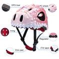 thumbnail image 4 of Casco de bicicleta para niños Dinosaur Balance para niños y niñas (S) rosa, 4 of 6