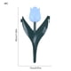 thumbnail image 3 of Decoración del hogar, decoración de habitaciones, decoración de paredes, 4 piezas de valla de plástico para jardín, bordes de valla de estacas, tulipanes, plantas, decoración exterior para césped, par, 3 of 6