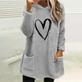 thumbnail image 2 of ShomPort Weighted Hoodie Long Sleeve Hooded Fuzzy Sweatshirt Womens Winter Fleece Sweater With Pockets, 2 of 5
