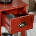 thumbnail image 5 of Coffee Tables HOMCOM 2-Tier Side Table with Drawer, Narrow End Table with Bottom Shelf, for Living Room or Bedroom, Red,Coffee Tables With Storage, 5 of 10