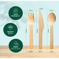 thumbnail image 5 of Birch Wood Cutlery Set – Includes 100 Forks, 100 Spoons, And 100 Knives (300 Pieces Total). Made From 100% Natural, Compostable Materials, 5 of 6