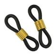thumbnail image 2 of Milaget 25Pcs Rubber Eyeglasses Sunglasses Ends Hoops - Spectacle Strap Loop Chain End Black+Golden, 2 of 6