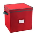 thumbnail image 3 of Elf Stor Premium Red Christmas Ornament Storage Chest Holds 64 Balls w/ Dividers, 3 of 7