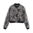 thumbnail image 6 of Towmus Womens Zip Up Jacket Lightweight Leopard Printed Cropped Bomber Jacket Full Zip Cropped Coat Trendy Long Sleeve with Pockets, 6 of 6