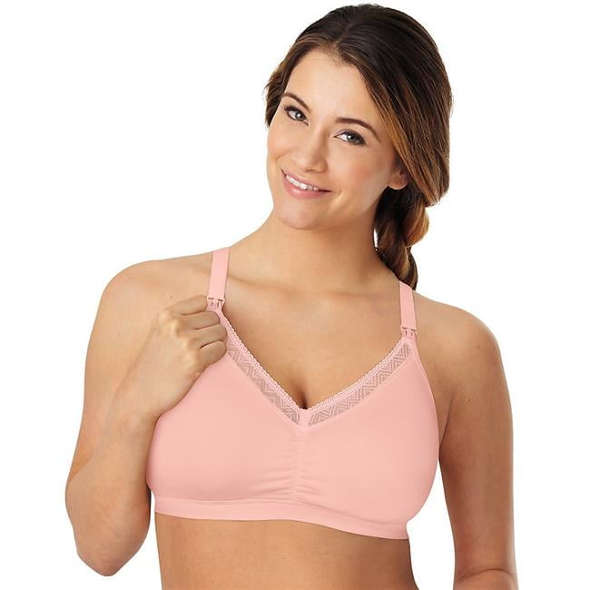 Playtex 738994240026 Nursing Shaping Foam Wirefree Bra with Lace, Gentle Peach Small Walmart