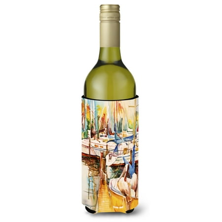 

Carolines Treasures JMK1160LITERK Sailboats and Pelicans Wine Bottle Beverage Insulator Hugger Wine Bottle multicolor