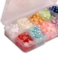 thumbnail image 3 of Perlas De ABS De Imitación De Colores 4mm / 5mm6mm / 8mm Sueltas Redondas De Media Cúpula De Tamaño Pegamento En Resultados De Bricolaje 8 mm 1700 unids Macarena Medias cuentas redondas, 3 of 5