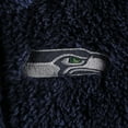thumbnail image 2 of Newborn & Infant College Navy/Gray Seattle Seahawks Game Nap Teddy Fleece Bunting Full-Zip Sleeper, 2 of 3