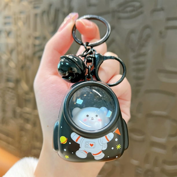 LED Light-Up Keychain with Night Light - Cute Animated Star Sky Design for Keys, Bags, and Gifts