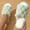Green, variant on Women's Open Toe Slippers Fuzzy Fluffier House Slippers Cozy Criss Crossed Furry Slides Slippers Outdoors Indoor Green