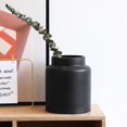 thumbnail image 4 of Florero negro de cerámica for decoración de sala de estar, arreglo floral, florero especial de boca grande, 4 of 4