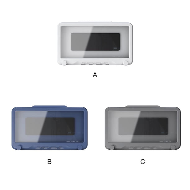 PHENOFICE Support Mural Pour Téléphone Adhésif Multifonction Avec Crochet, Compatible Smartphone, Fixation Sans Perçage, Pour Salle De Bain Et Bureau, Couleur Blanche