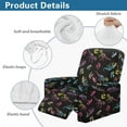 thumbnail image 7 of Jiueut Colorful Dinasour Print Recliner Cover, Stain Resistant Recliner Slipcover Anti Dust Recliner Cover with Storage Pockets for Fabric Leather Chairs, 7 of 7