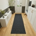 thumbnail image 2 of Ottomanson Hallway Runner Rug 2' x 43' Non-Slip Stain-Resistant Custom Size Carpet for Kitchen, Black, 2 of 10